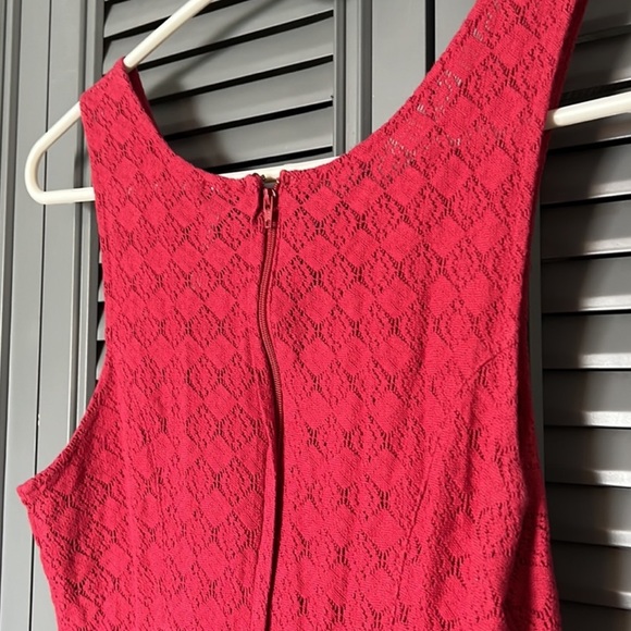 Free People : Red Lace Daisy Flare Dress - 4 - Picture 6 of 13